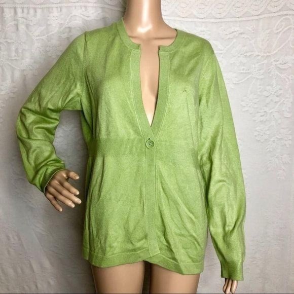 Fashion Bug Sweaters - ⭐️ 5/$25 Green Cardigan Button Sweater
